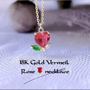 18K Gold Vermeil Rose 🥀 necklace